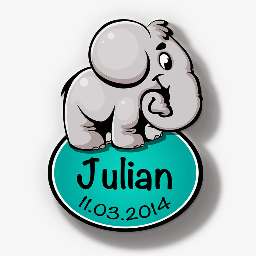 Elefant auf Schild